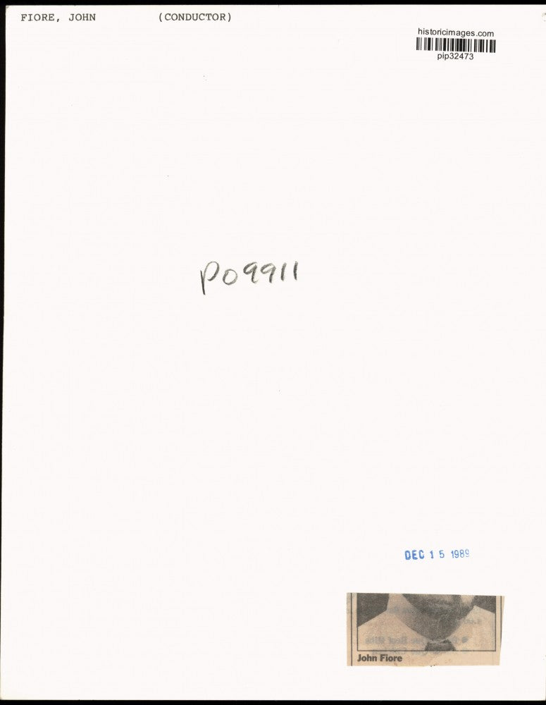 1989 Press Photo Conductor John Fiore - pip32473