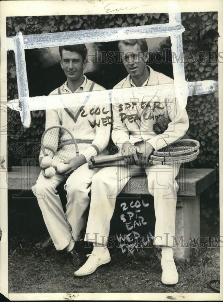 1937 Press Photo Tennis players John Van Ryn and Wilmer Allison - pis00083- Historic Images