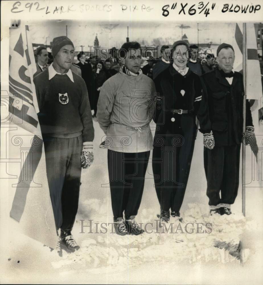 1950 Press Photo European competitors at the FIS world meet at Aspen, Colorado- Historic Images
