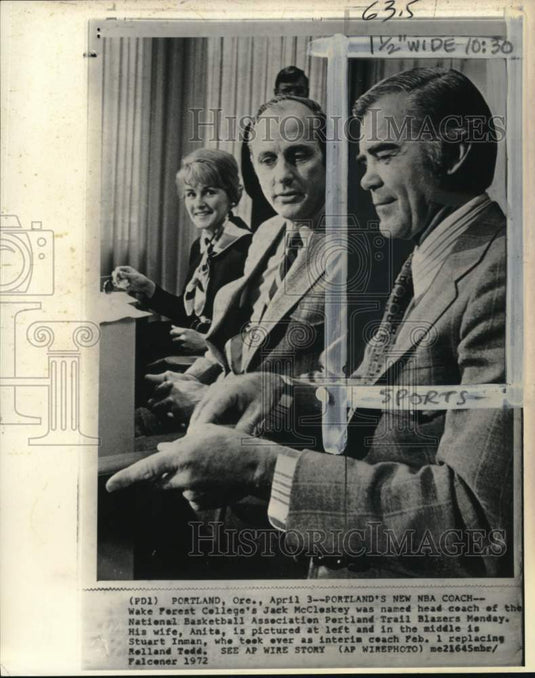 1972 Press Photo Portland Trail Blazers basketball coach Jack McCloskey- Historic Images