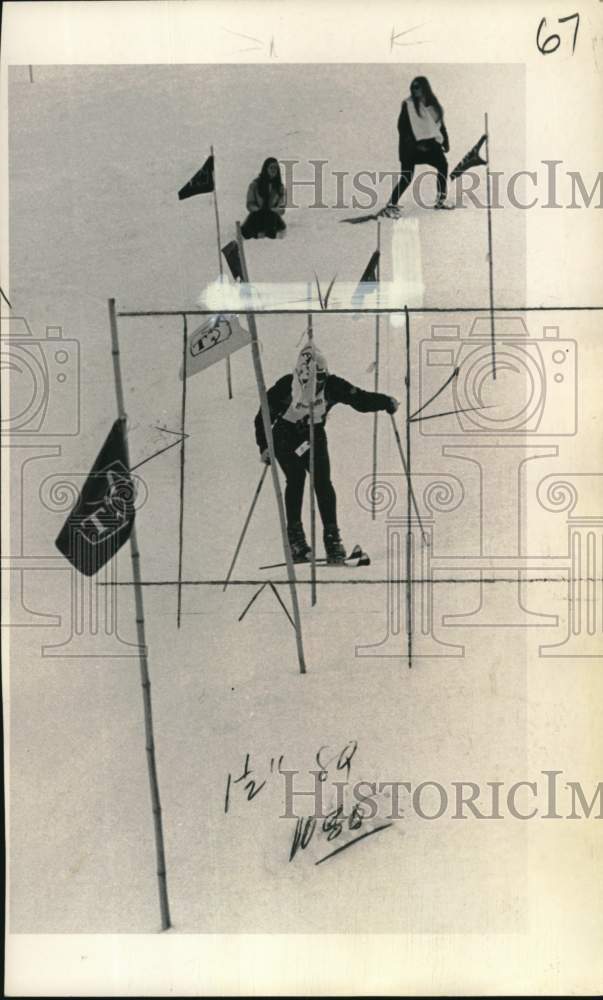 1973 Press Photo Ski racers in action - pis00537- Historic Images