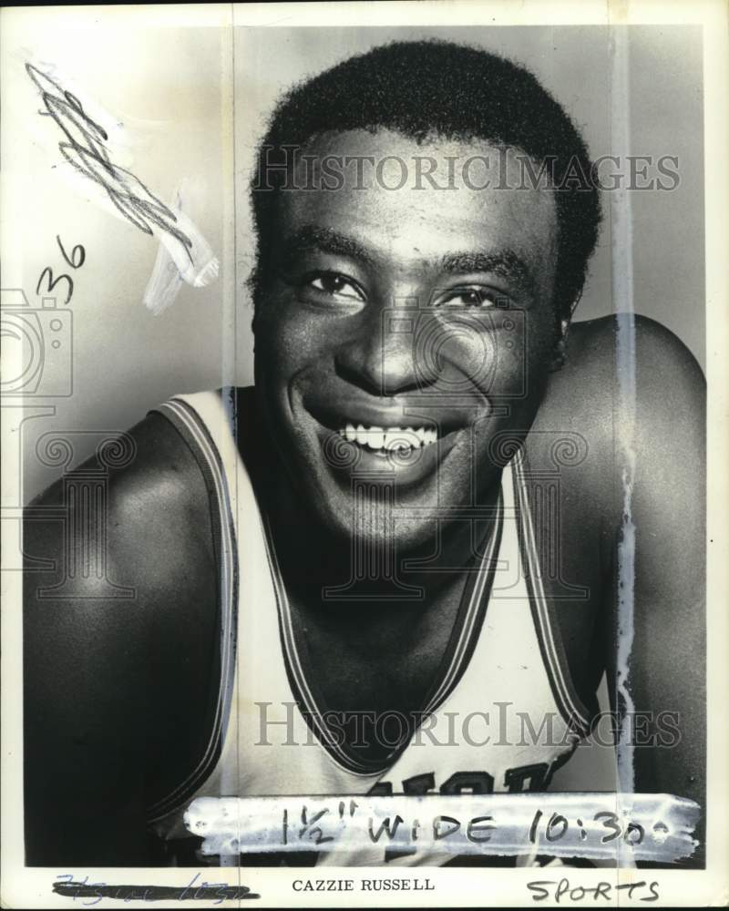 1969 Press Photo New York Knicks basketball player Cazzie Russell - pis00549- Historic Images