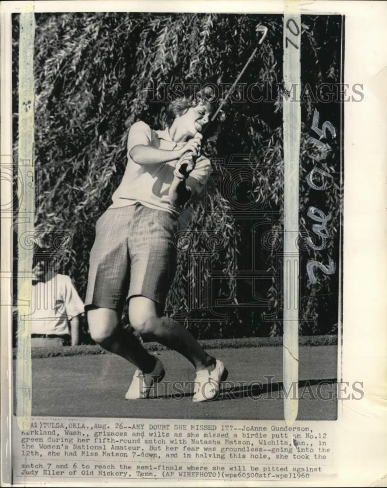 1960 Press Photo Golfer Jo Anne Gunderson plays U.S. Women&#39;s National Amateur- Historic Images