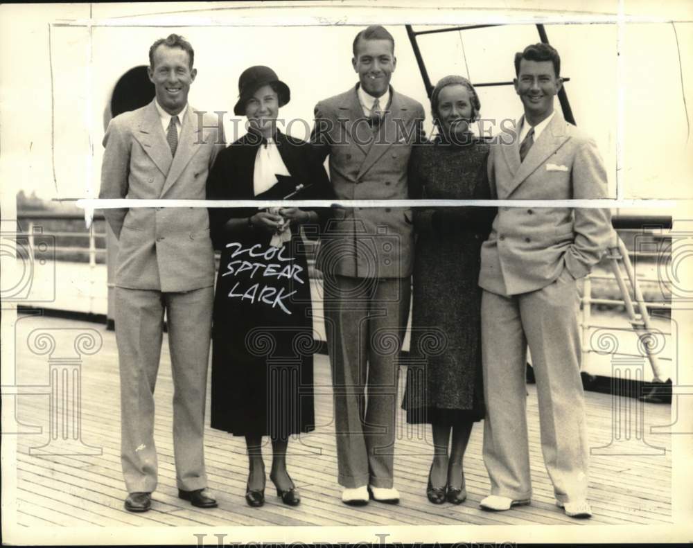 1933 Press Photo American Tennis Team In Los Angeles After Australian Trip- Historic Images