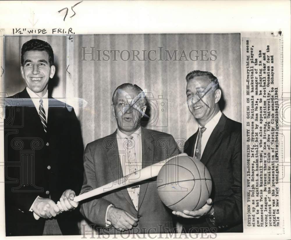 1961 Press Photo Noted sports figures attend Varsity Club awards ceremony, NY- Historic Images