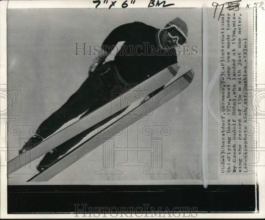 1970 Press Photo Czechoslovakia Skier Rudolf HÃƒÆ’Ã‚Â¶hnl, Oberstdorf, Germany- Historic Images