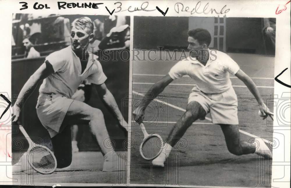 1954 Press Photo Lewis Hoad & Tony Trabert got off winning start - pis01232- Historic Images