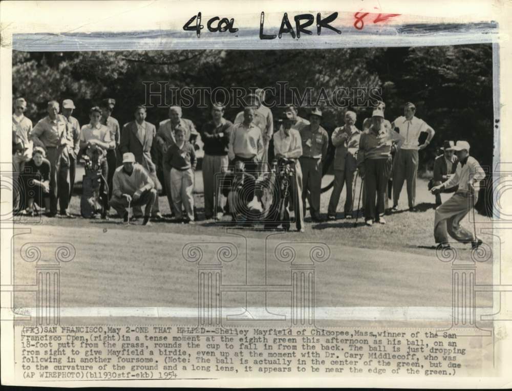 1954 Press Photo Shelley Mayfield wins San Francisco Open golf tournament- Historic Images
