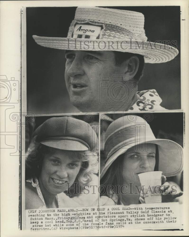 1974 Press Photo Golfer J.C Snead &amp; spectators, Pleasant Valley Golf Classic, MA- Historic Images