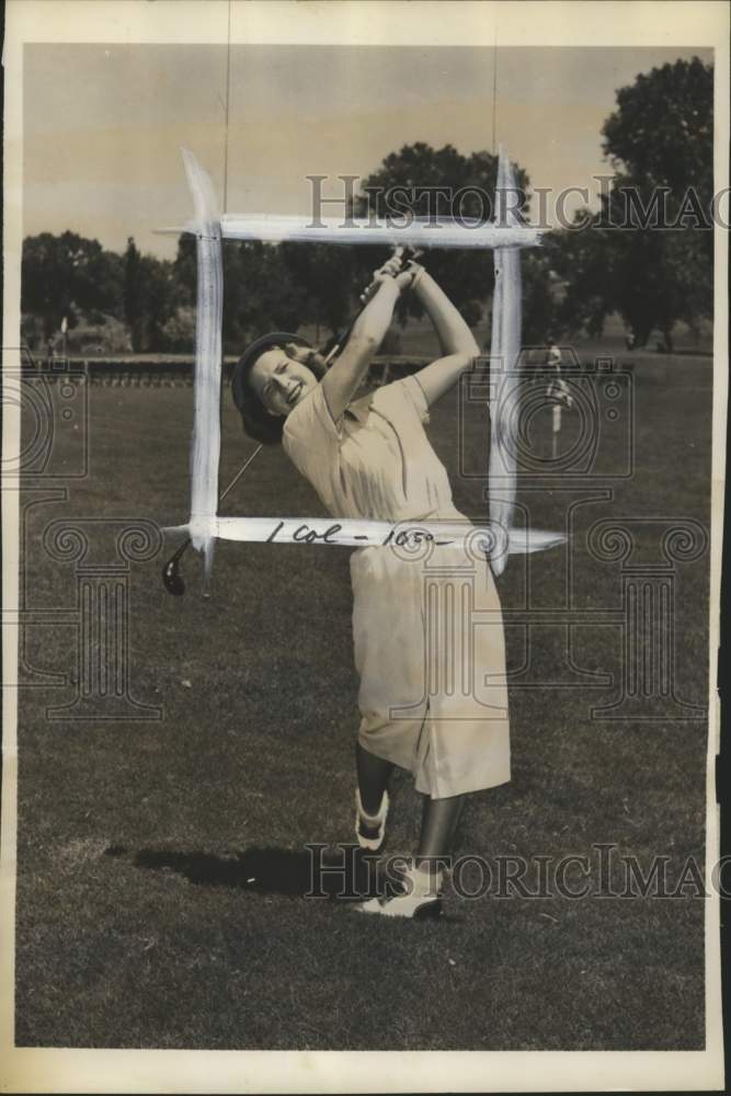 1948 Press Photo Kansas State Amateur Golf Champion Marilyn Smith From Topeka- Historic Images