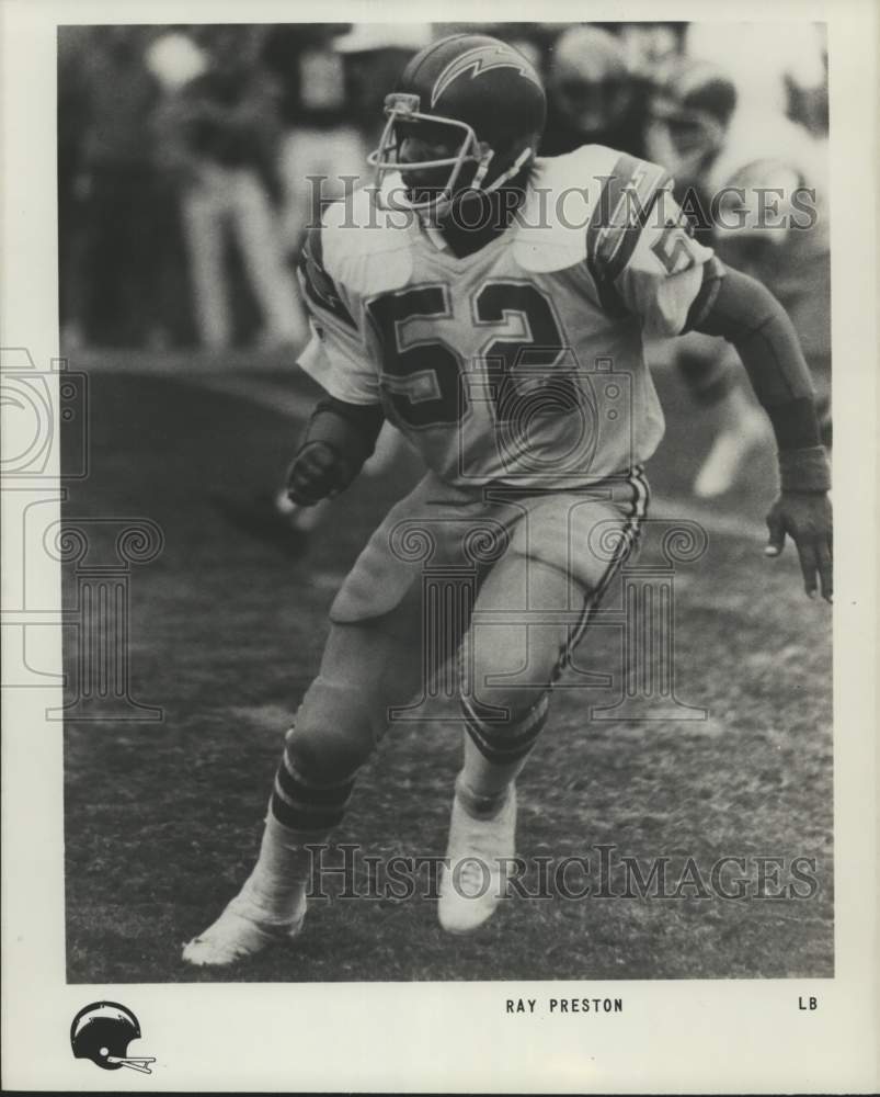 1981 Press Photo Football player Ray Preston, Linebacker - pis01681- Historic Images