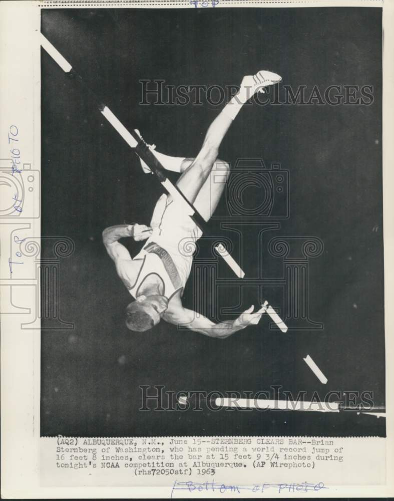 1963 Press Photo Brian Sternberg, Track & Field, Albuquerque, New Mexico- Historic Images