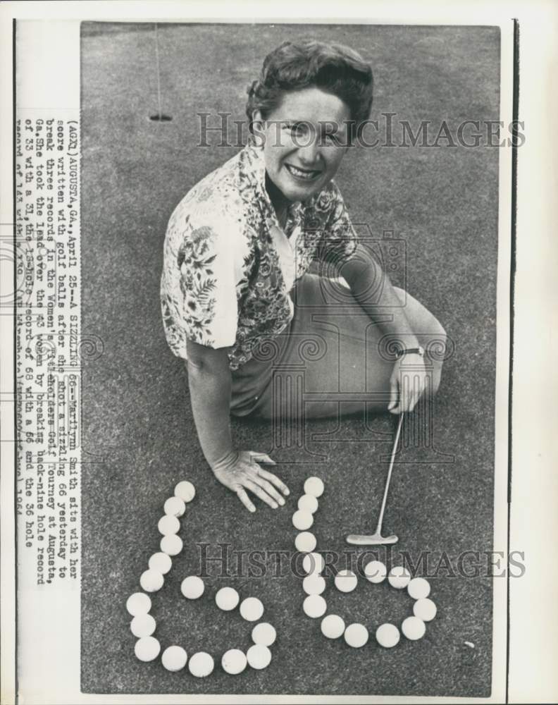 1964 Press Photo Golfer Marilynn Smith, Women's Titleholders Golf Tourney, GA- Historic Images
