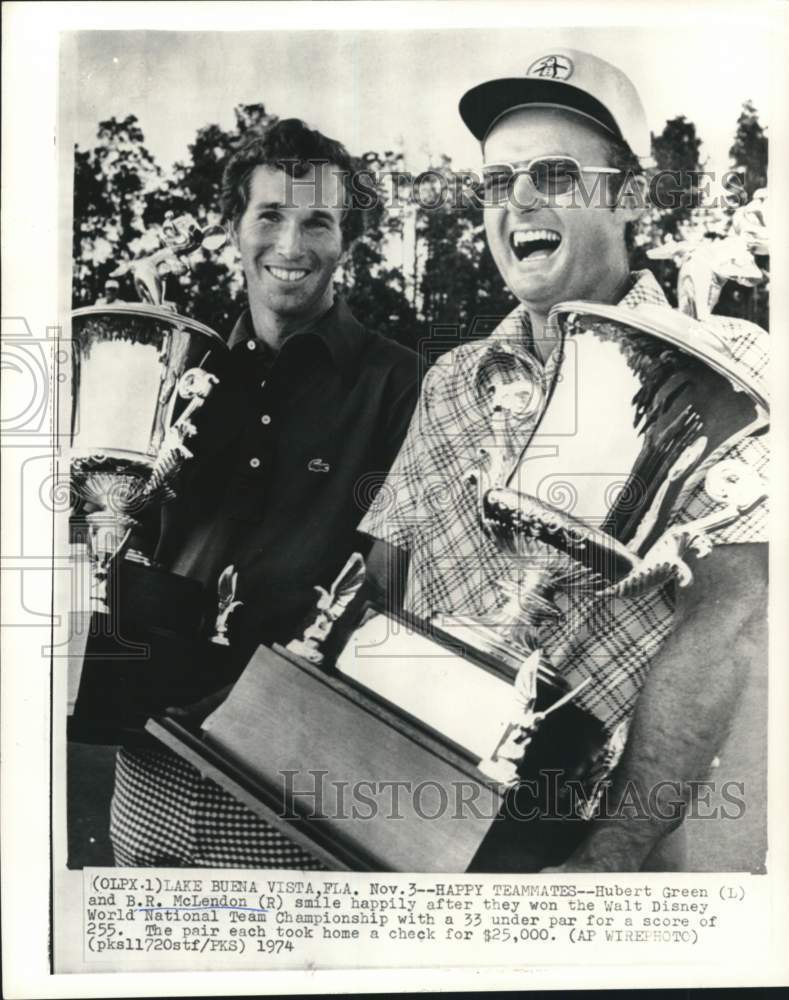 1974 Press Photo Walt Disney World National Team Championship winners, Golf, FL- Historic Images