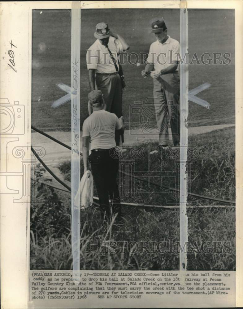 1968 Press Photo Golfer Gene Littler at Pecan Valley Country Club, PGA Tourney- Historic Images