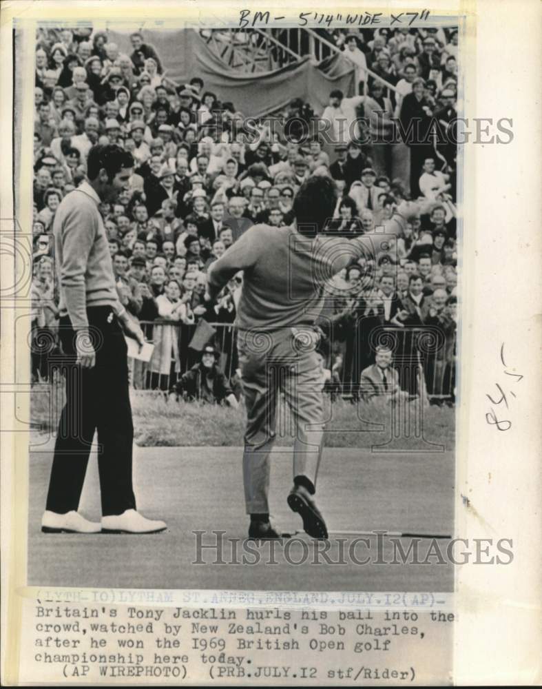 1969 Press Photo Golfer Tony Jacklin Winning British Open Championship- Historic Images