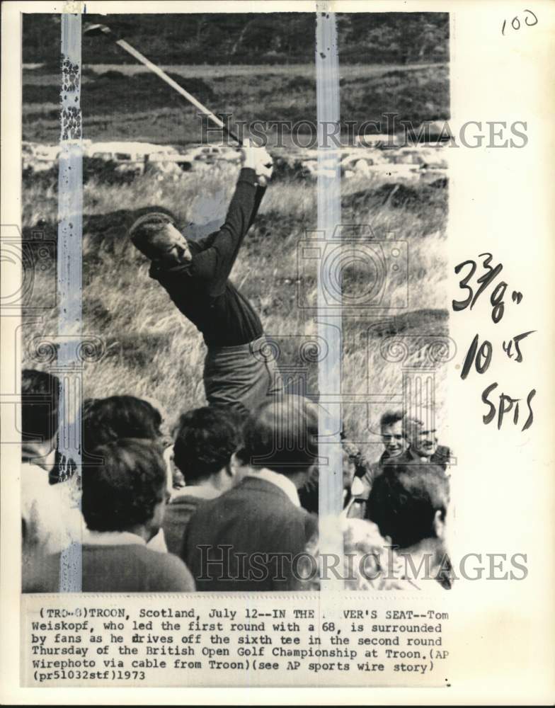 1973 Press Photo Golfer Tom Weiskof at British Open - pis02126- Historic Images