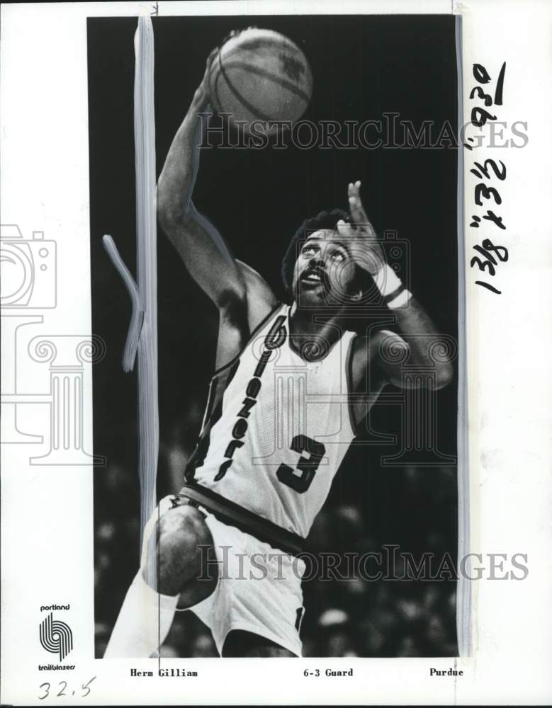 1976 Press Photo Herm Gilliam, Portland Trailblazers Basketball Player- Historic Images