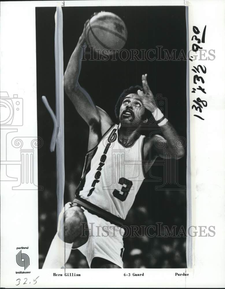 1976 Press Photo Herm Gilliam, Portland Trailblazers Basketball Player- Historic Images