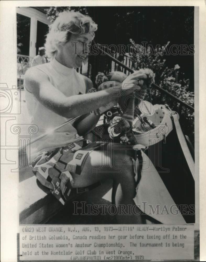 1973 Press Photo Golfer Marilyn Palmer, U.S. Women&#39;s Amateur Championship, NJ- Historic Images