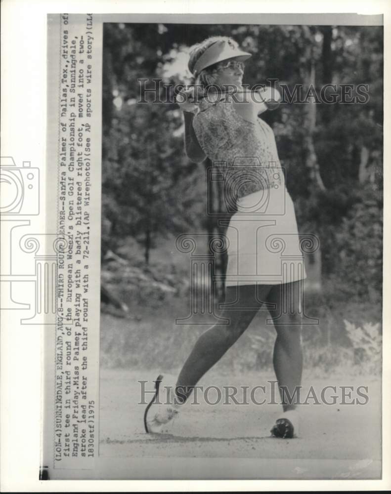 1975 Press Photo Sandra Palmer, European Women&#39;s Open Golf Championship, England- Historic Images
