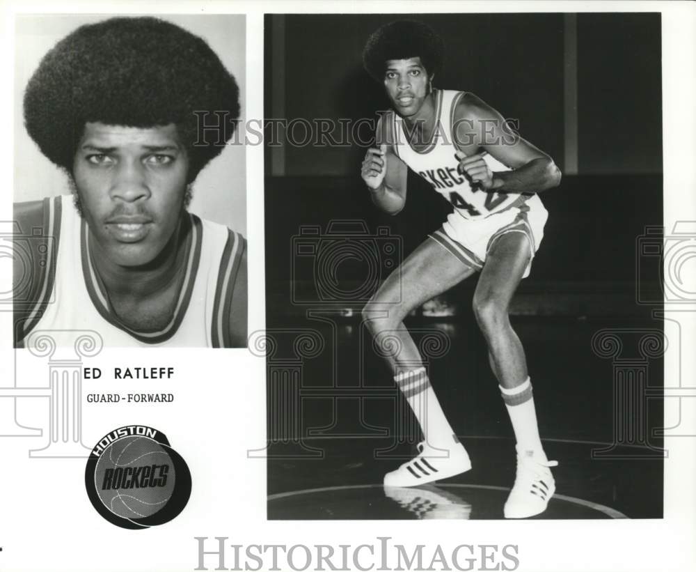 1975 Press Photo Ed Ratleff, Guard-Forward for Houston Rockets Basketball- Historic Images