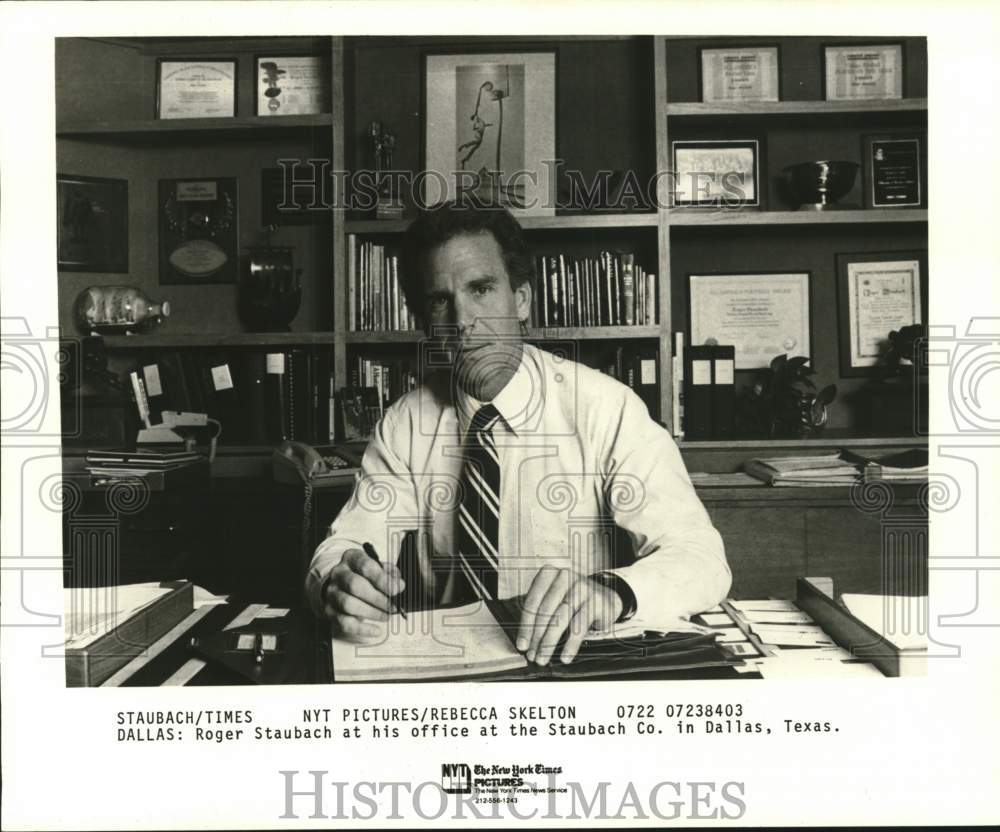 1984 Press Photo Former Football player Roger Staubach, Dallas, Texas- Historic Images