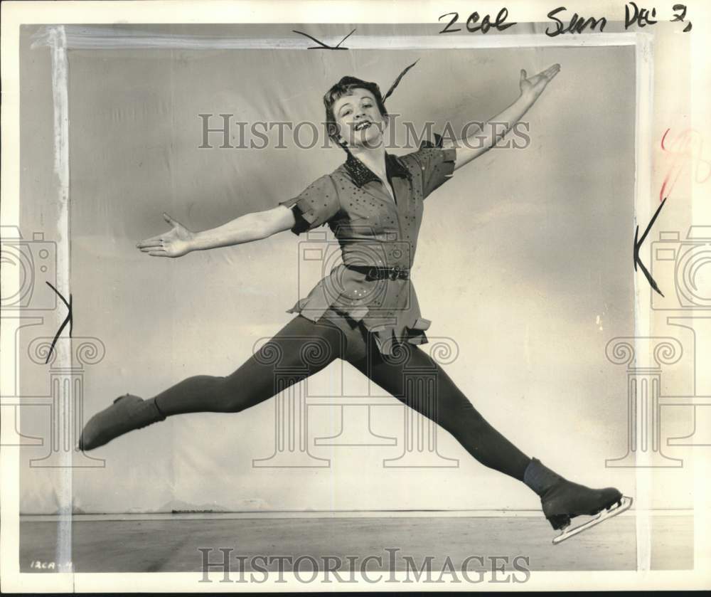 1956 Press Photo Skater Hazel Franklin in Ice Capades Show - pis02390- Historic Images