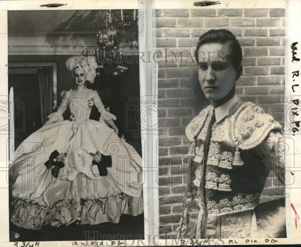 1949 Press Photo Angelita Perez de Soane, & Bullfighter Luis Miguel Gonzalez- Historic Images