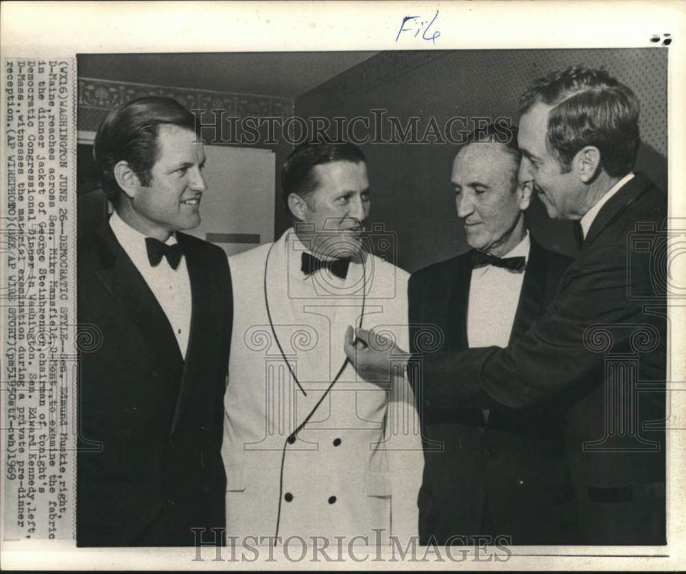 1969 Press Photo George Steinbrenner & senators, congress dinner, Washington- Historic Images
