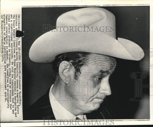1972 Press Photo Illinois Racing Commission chairman Alexander MacArthur, WA- Historic Images