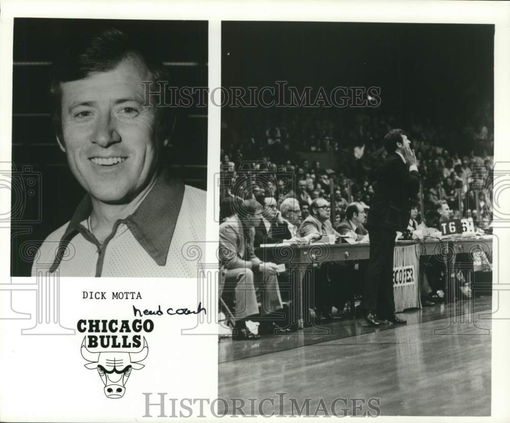 1974 Press Photo Chicago Bulls&#39; basketball Dick Motta - pis02645- Historic Images
