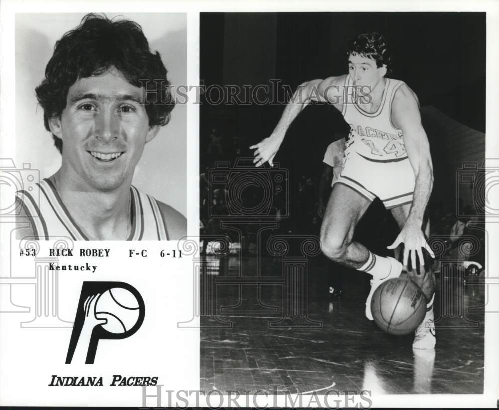 1978 Press Photo Indiana Pacers' forward Rick Robey during basketball game- Historic Images
