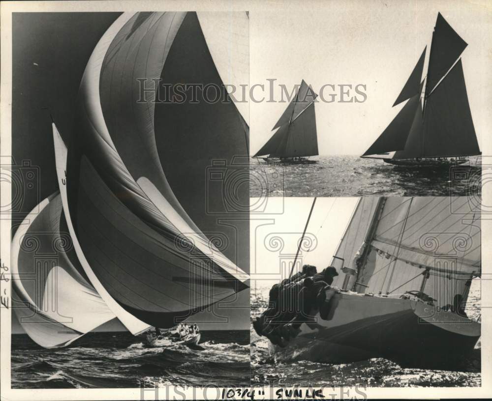 1901 Press Photo Sailing ships' evolution in America's Cup Races - pis02689- Historic Images