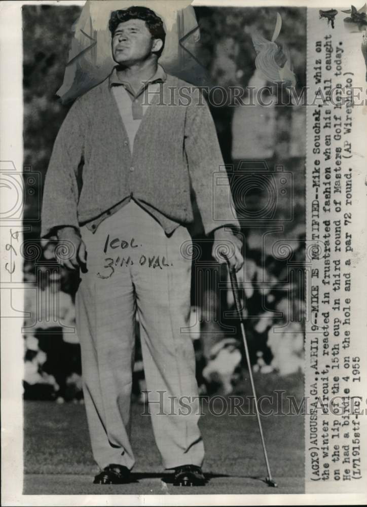 1955 Press Photo Golfer Mike Souchak, Masters Golf, Augusta, Georgia - pis02915- Historic Images