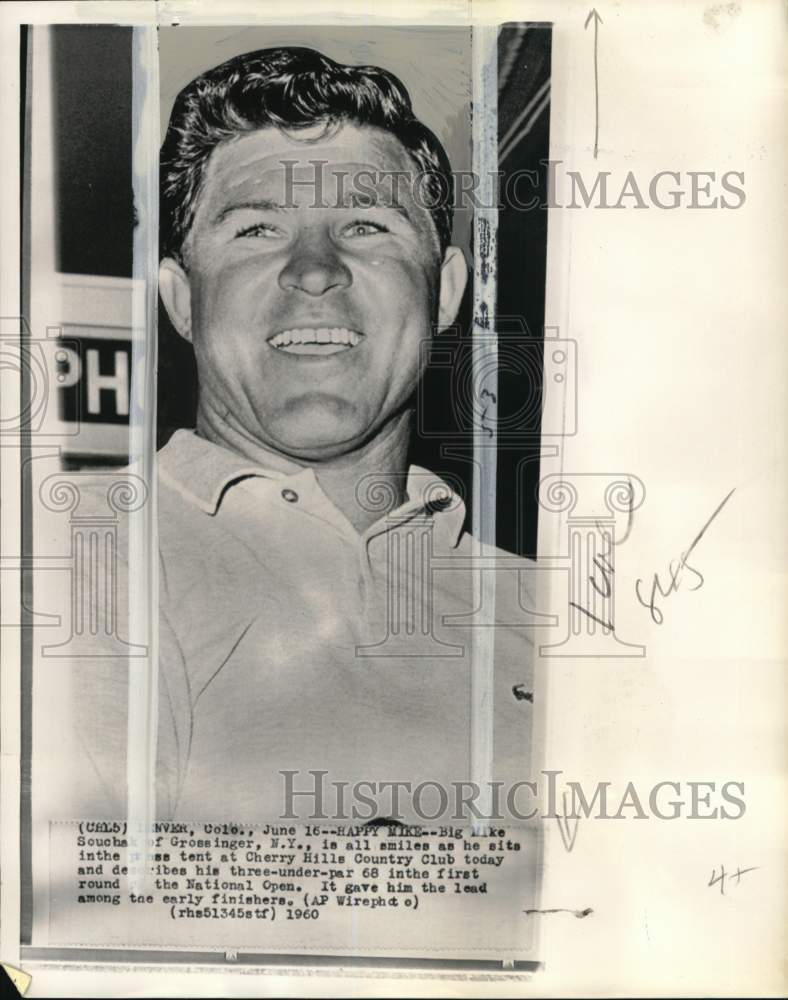 1960 Press Photo Golfer Mike Souchak during National Open, Denver, Colorado- Historic Images