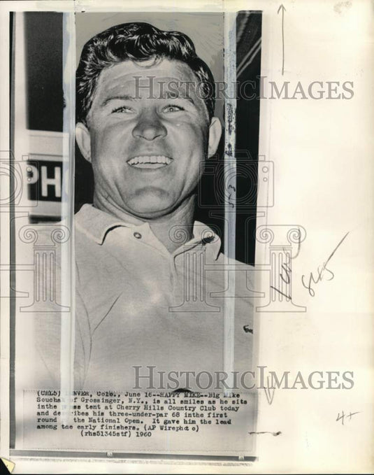1960 Press Photo Golfer Mike Souchak during National Open, Denver, Colorado- Historic Images