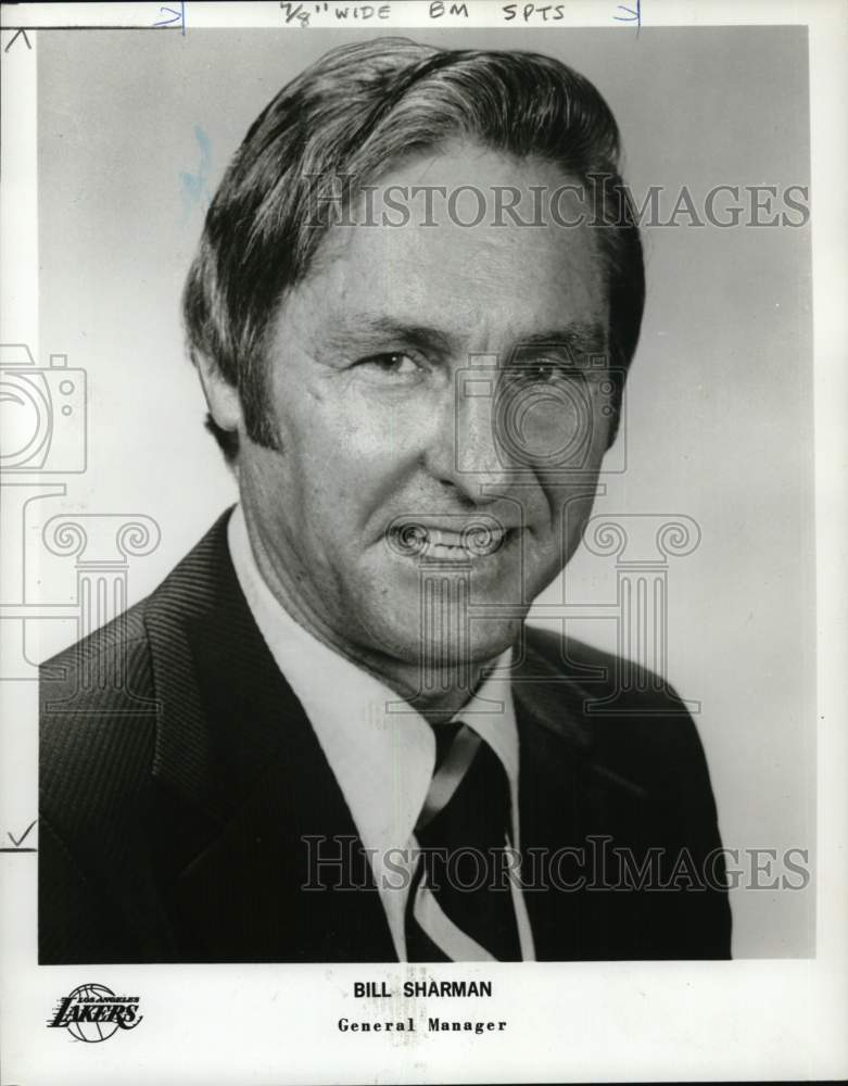 1976 Press Photo Los Angeles Lakers' General Manager Bill Sharman - pis02990- Historic Images