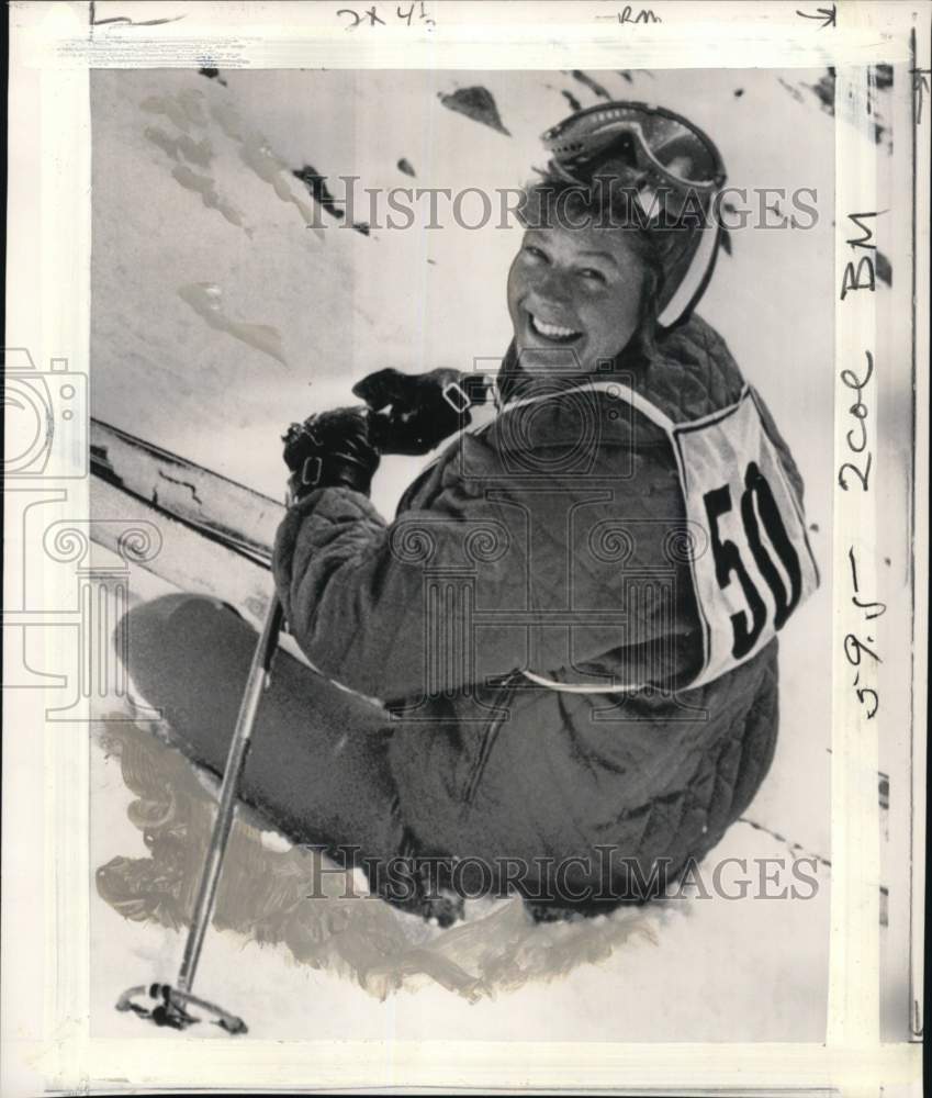 1963 Press Photo Skier Sonja McCaskie - pis03187- Historic Images