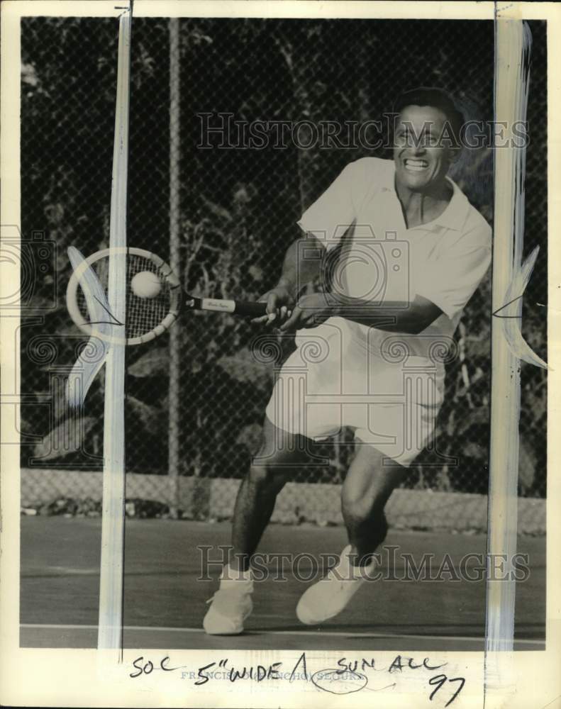 1958 Press Photo Tennis player Francisco "Pancho" Segura - pis03236- Historic Images