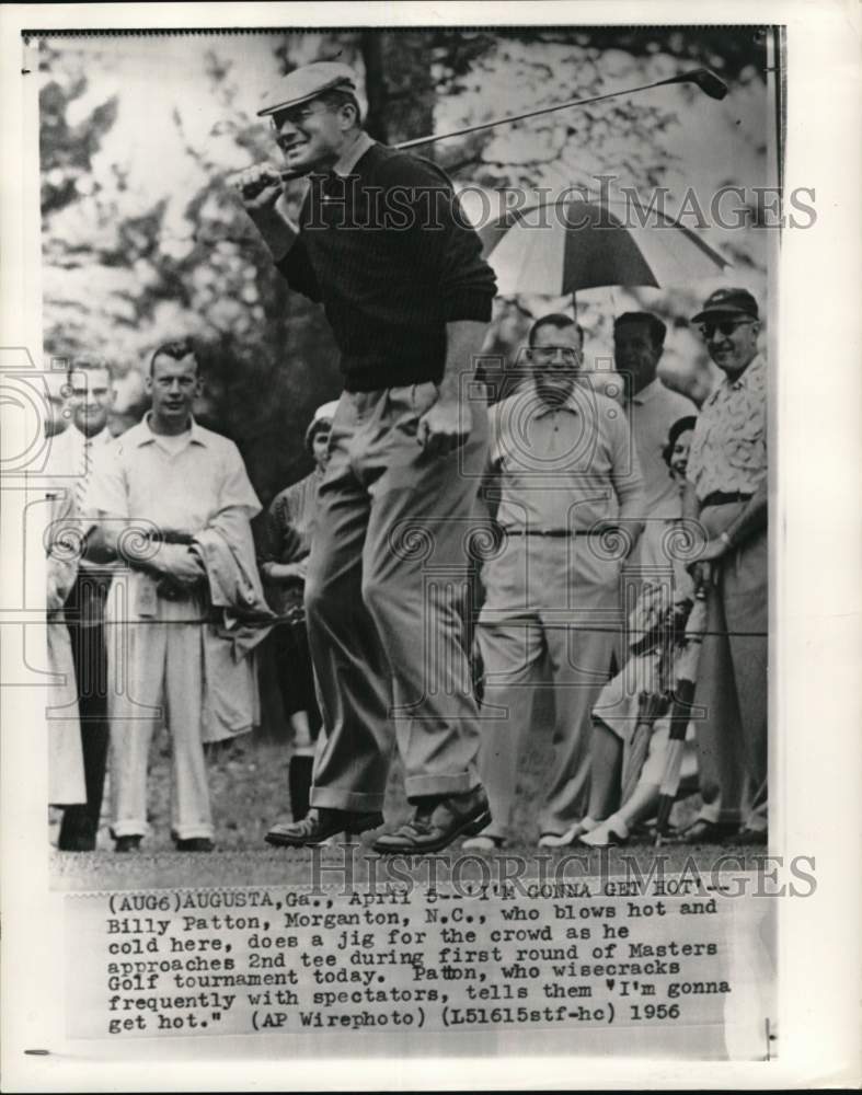 1956 Press Photo Golfer Billy Patton during Masters Golf Tournament, Augusta, GA- Historic Images