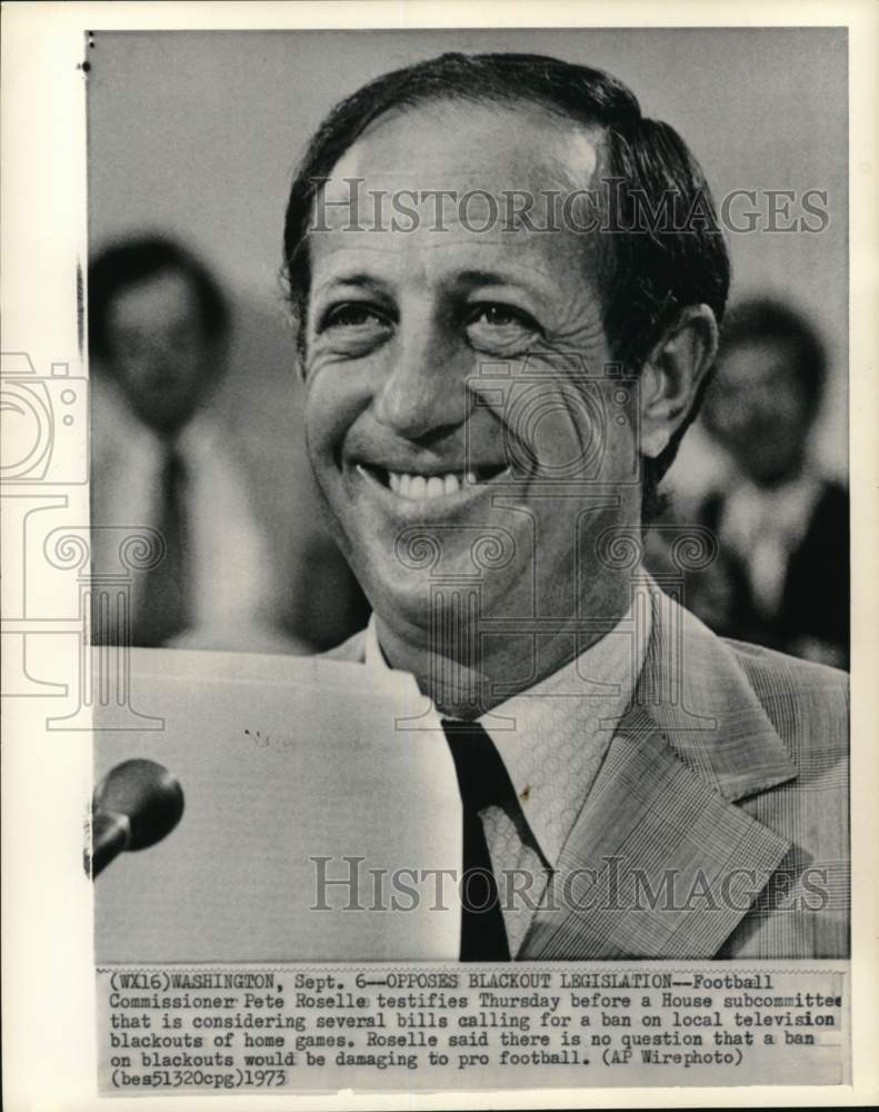 1973 Press Photo NFL Commissioner Pete Rozelle, Washington D.C. - pis03335- Historic Images