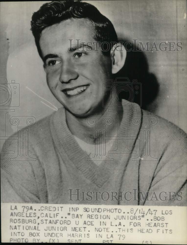 1947 Press Photo Golfer Bob Rosburg, Los Angeles, California - pis03350- Historic Images