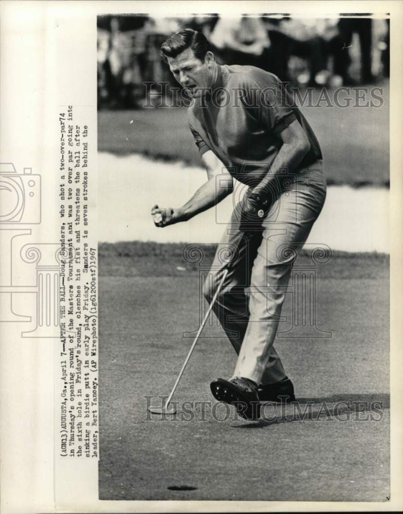 1967 Press Photo Golfer Doug Sanders during Masters Tournament, Augusta, Georgia- Historic Images