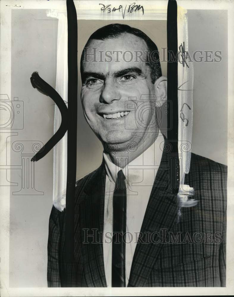 1967 Press Photo Syracuse University basketball coach Lionel Purcell, New York- Historic Images