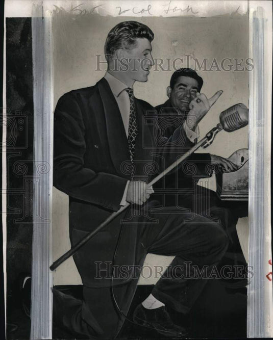 1952 Press Photo Red Sox baseball player Maury McDermott & Tony Bruno, Boston- Historic Images