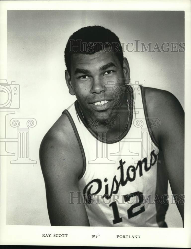 1986 Press Photo Detroit Pistons&#39; basketball player Ray Scott - pis03576- Historic Images