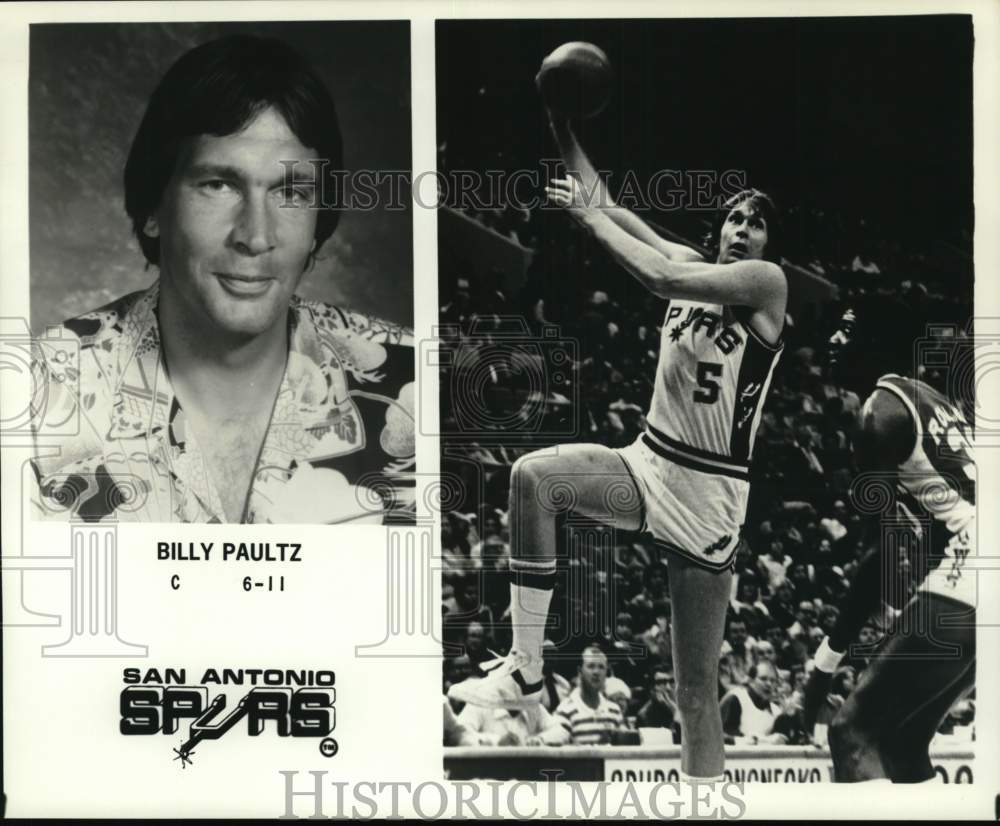 1979 Press Photo San Antonio Spurs basketball player Billy Paultz - pis03725- Historic Images