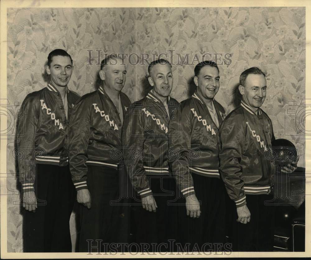 1949 Press Photo Tacoma bowling team, Washington Moose Association Champions- Historic Images