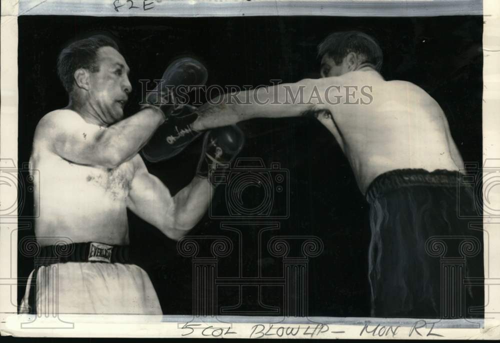 1949 Press Photo Boxers Joey Maxim & Gus Lesnevich, American Lightweight Boxing- Historic Images